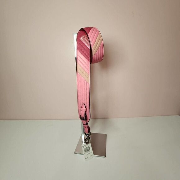 NWT Coach 26968 Novelty Guitar Leather Strap Replacement Colorblock Quil… - Picture 1 of 3